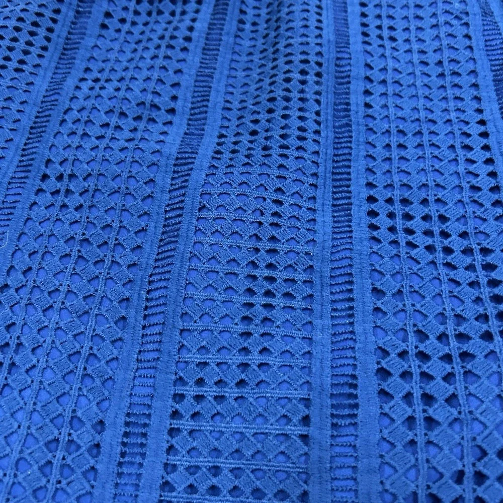 Anthropologie StyleStalker Riviera Skirt‎ Women's Large Blue A-Line Textured New